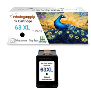 63XL 1P Black Ink Cartridge Compatible for HP 63 XL Compatible with HP OfficeJet 3830 3831 3832 3833 3834 4650 4652 4654 4655 5200 5255 5258 5260 4510 4511 4512 4513 4516 4520 4522 4524 4525 4526 63XL 1P Black Ink Cartridge Compatible for HP 63 XL Compatible with HP OfficeJet 3830 3831 3832 3833 3834 4650 4652 4654 4655 5200 5255 5258 5260 4510 4511 4512 4513 4516 4520 4522 4524 4525 4526