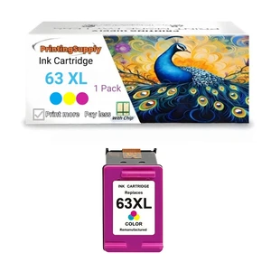 63XL 1P Tri-Color Ink Cartridge Compatible for HP 63 XL Compatible with HP OfficeJet 3830 3831 3832 3833 3834 4650 4652 4654 4655 5200 5255 5258 5260 4510 4511 4512 4513 4516 4520 4522 4524 4525 4526 63XL 1P Tri-Color Ink Cartridge Compatible for HP 63 XL Compatible with HP OfficeJet 3830 3831 3832 3833 3834 4650 4652 4654 4655 5200 5255 5258 5260 4510 4511 4512 4513 4516 4520 4522 4524 4525 4526