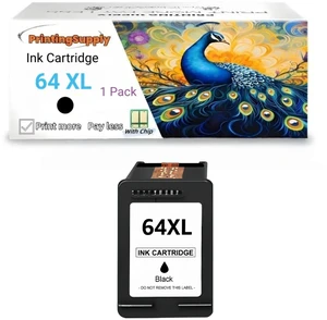 64XL 1P Black Ink Cartridge Compatible for HP 64 XL Compatible with HP ENVY Inspire 7955e 7958e ENVY Photo 6220 6222 6230 6232 6252 6255 6258 7134 7155 7158 7164 7830 7855 7858 7864 64XL 1P Black Ink Cartridge Compatible for HP 64 XL Compatible with HP ENVY Inspire 7955e 7958e ENVY Photo 6220 6222 6230 6232 6252 6255 6258 7134 7155 7158 7164 7830 7855 7858 7864