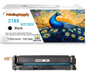 W2180X New High Yield Black Toner Cartridge With Chip Replace For HP W218X / W2180X, Work With HP Color LaserJet Pro MFP 3210DW, MFP 3301cdw, MFP 3301fdw, MFP 3301sdw W2180X New High Yield Black Toner Cartridge With Chip Replace For HP W218X / W2180X, Work With HP Color LaserJet Pro MFP 3210DW, MFP 3301cdw, MFP 3301fdw, MFP 3301sdw