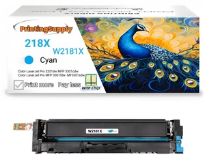 W2181X New High Yield Cyan Toner Cartridge With Chip Compatible for HP W218X / W2181X, Work With HP Color LaserJet Pro 3210DW, MFP 3301cdw, MFP 3301fdw, MFP 3301sdw W2181X New High Yield Cyan Toner Cartridge With Chip Compatible for HP W218X / W2181X, Work With HP Color LaserJet Pro 3210DW, MFP 3301cdw, MFP 3301fdw, MFP 3301sdw