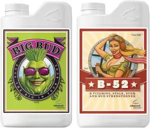 Advanced Nutrients Big Bud and B-52 Flowering Booster Plant Nutrient Liquid Fertilizer 1 L Each