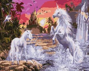 Unicorns Paint By Numbers (30x40cm No Frame)