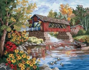 Covered Bridge Paint By Numbers (40x50cm No Frame)
