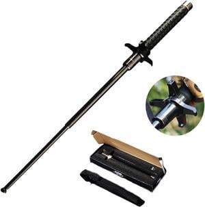 26" Stainless Steel Black Retractable Martial Arts Training Tool Suitable for Beginners Practice and Training