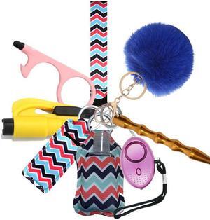 Personal Alarm for Women, Self Defense Keychain , 140DB Emergency Self-Defense Security Alarm Keychain with LED Light for Women Kids and Elders Gray