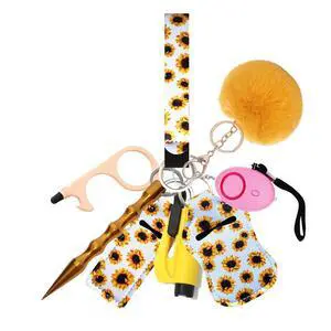 Personal Alarm for Women, Self Defense Keychain , 140DB Emergency Self-Defense Security Alarm Keychain with LED Light for Women Kids and Elders Orange