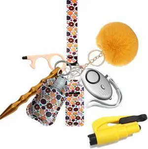 Personal Alarm for Women, Self Defense Keychain , 140DB Emergency Self-Defense Security Alarm Keychain with LED Light for Women Kids and Elders Silver