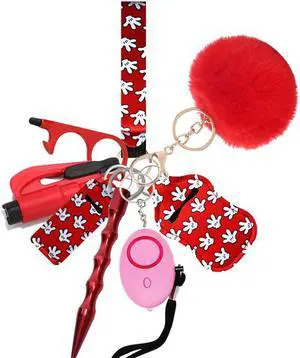 Personal Alarm for Women, Self Defense Keychain , 140DB Emergency Self-Defense Security Alarm Keychain with LED Light for Women Kids and Elders Satin Nickel