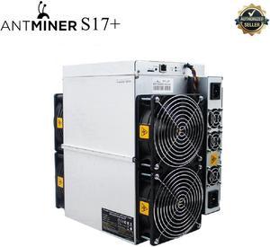 Original Antminer S17+ (73Th) from Bitmain mining SHA-256 algorithm with a maximum hashrate of 73Th/s for a power consumption of 2920W