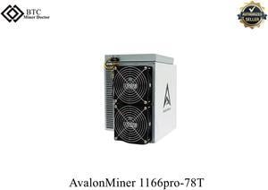 78TH/S 1166pro SHA256 ASIC miner BTC BCH Mining machine AvalonMiner