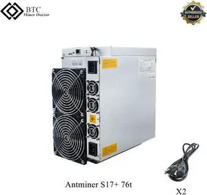 Antminer S17+ 76T With Power Supply SHA-256 Algorithm BTC Antminer S17 Plus Mining Machine Fast Pay Back