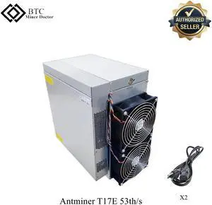 Bitmain Antminer T17e 53th/S Asic Miner Super Promo Bitcoin Miner With 2 US Power Cord Cable
