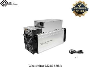 Efficiency of 60W (±5%) per TH Whatsminer M21S 58T From MicroBT Mining SHA-256