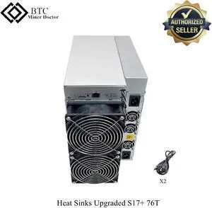 Refit Heat Sinks S17+ 76T With Power Supply SHA-256 Algorithm BTC Antminer S17 Plus Upgraded