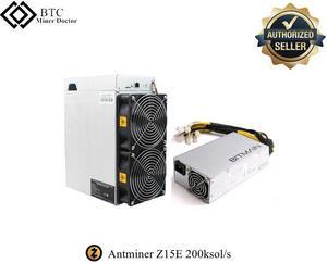 Antminer Z15e from Bitmain Mining Equihash algorithm 200ksol/s Bitmain Apw7 PSU Included Under Warranty