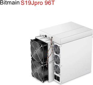 S19J Pro Bitmain mining SHA-256 algorithm with a maximum hashrate of 96Th/s PSU included