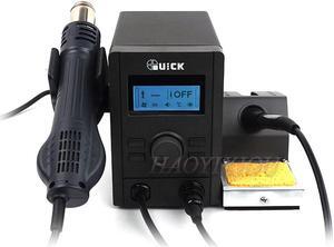 QUICK 715 2 In 1 Hot Air BGA Rework Station & Soldering Station Combined Quick 2008 Air Gun and 936A Electric Soldering Iron