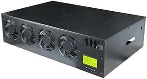 With RAM PSU SSD Frame Gpu Rig Case Server Rack Silent 8 Gpu Case with 8 Quiet Fans and Display