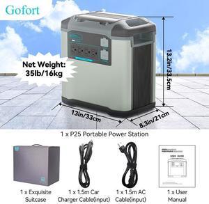 FF Flashfish Solar Generator 2000W 230V Portable Power Station 1572Wh 436800mAh/3.6V for Home Emergency Battery Backup Outdoor-US110V