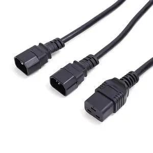 Minerdoctor MicroBit Whatsminer Power Cord Extension,Dual C14 to C19  Y Splitter  ,4.92FT/1.5m, 13 AWG