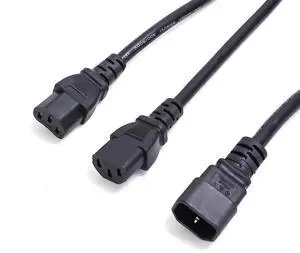 Minerdoctor Bitmain Antminer Power Cord Extension,C14 to Dual C13 Y Splitter Power Cable,4.92FT/1.5m, 13 AWG