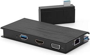 VisionTek VT100 Universal USB 3.0 Portable Dock (HDMI, VGA, Ethernet, SD/microSD and USB 3.0 Port for PC, MAC, & Chrome OS) - 901200