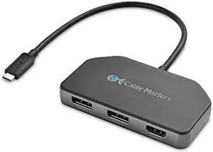 Cable Matters 4K Triple Display USB C Hub with 2X DisplayPort, 1x HDMI, and 100W Charging for Windows - DisplayPort 1.4 and DSC 1.2 Enabled for Triple 4K 60Hz Display - Not Compatible with Mac
