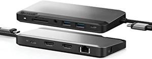 ALOGIC USB-C Dual Display 1080p FHD Dock; 85W Power Delivery; 2X USB-A; 2X USB-C; 2X HDMI Ports; Ethernet; Audio Jack; SD & Micro-SD Card Reader; 10-in-1 MX2 lite HDMI Edition.