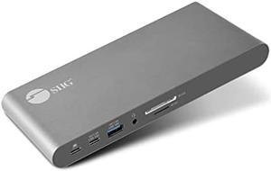 SIIG 4K USB-C Docking Station Dual Monitor for Windows Laptops, 10 in 1 Dual 4K Display, Thunderbolt 3 Compatible, 60W PD, HDMI, Ethernet, SD/TF, USB 10G and Audio (JU-DK0N11-S1)