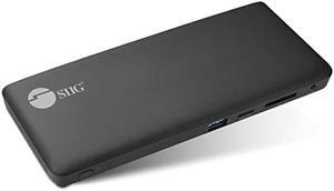 SIIG USB-C MST Triple Monitor Docking Station for Windows Thunderbolt 3 Compatible Single 4K Dual 2K Triple 1080p 65W PD, HDMI/DisplayPort, Ethernet, SD/TF, USB 3.0 and Audio (JU-DK0R11-S1)