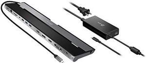 j5create USB Type C Docking Station with 100W PD Charger - Supports 3 Displays | HDMI, DisplayPort, VGA, 100W PD Charging, 1Gbps Ethernet | for MacBook Pro / Air, XPS, and More (JCD543P)