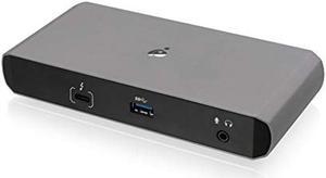 IOGEAR 9 Port Thunderbolt 3 Hub - 4K Dual Display 60Hz - 2 Displayport 1.2 - 60W Charging for Laptop - 40Gbps Speeds - Integrated Ethernet - 3.5mm Audio - GTD737