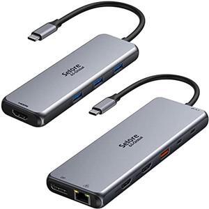 9 in 1 Dual DP Docking Station,13 in 1 Dual HDMI Docking Station,USB C Hub Multiport Adapter for Macbok/Dell/Hp/Surface.etc