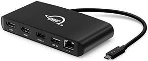 OWC Thunderbolt 3 Mini Dock, Bus-Powered 5-Port Multi-Adapter with Dual 4K HDMI, Dual USB & Gigabit Ethernet, Integrated 7.2-inch Thunderbolt 3 Cable, (OWCTB3MDK5P)