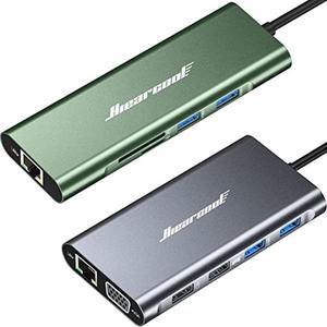 Hiearcool 11IN1 Docking Station and 8IN1 USB C Hub, Type C Hub Ethernet USB C Docking Station