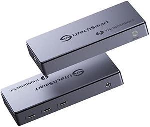 UtechSmart Thunderbolt 4 Dock Mini, Thunderbolt 4 hub for Single 8K Display, Dual 4K@60Hz, 3*Thunderbolt 4/USB 4 for 40Gbps Data Transfer, USB 3.1 Gen 2, 120W DC Adapter Included,MST for Windows&macOS