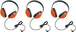 Califone 2800-RD Listening First Stereo Headphones for Kids Bundle (Red) (3 Items)