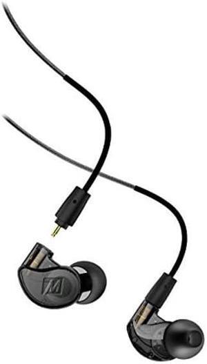 MEE audio M6 PRO In Ear Monitor Headphones for Musicians, 2nd Gen Model With Upgraded Sound, Memory Wire Earhooks & Replaceable Cables, Noise Isolating Professional Earbuds, 2 Cords Included (Black)