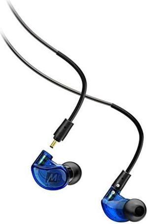 MEE audio M6 PRO In Ear Monitor Headphones for Musicians, 2nd Gen Model With Upgraded Sound, Memory Wire Earhooks & Replaceable Cables, Noise Isolating Professional Earbuds, 2 Cords Included (Blue)