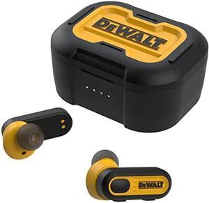 DEWALT True Wireless Bluetooth Earbuds -- TWS Bluetooth Headphones -- Wireless Earbuds with Type C Charging Case -- Waterproof Wireless Earphones -- Jobsite Pro-X1 Premium Sound for Outdoor Work