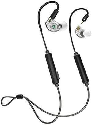 MEE audio M6 PRO Musicians' in-Ear Monitors Wired + Wireless Combo Pack: Includes Stereo Audio Cable and Bluetooth Audio Adapter (Clear) (CMB-M6PROBT-CL)