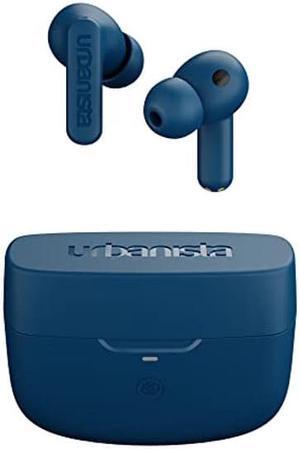 Urbanista Atlanta Wireless Earbuds Bluetooth Headphones, Hybrid Active Noise Cancelling Earphones with Touch Controls, 34H Playtime USB C Wireless Charging Case, Ambient Noise Control, Steel Blue