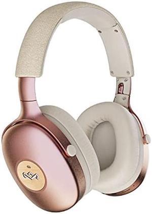 House of Marley Positive Vibration XL ANC: Noise Cancelling Over-Ear Headphones with Microphone, Wireless Bluetooth Connectivity, and 26 Hours of Playtime, Copper