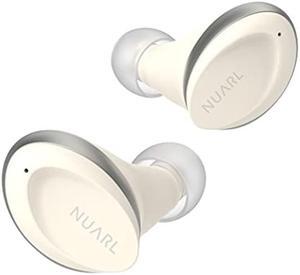 NUARL N6 Mini 2SE Complete Wireless Earphone aptX Compatible IPX7 Waterproof Continuous 8h Playback Bluetooth5.2 (WS(White Silver))