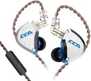 FEDAI CCA C12 Hybrid in-Ear Earphones, IEM 5BA+1DD in Ear Headphone,Zinc Alloy Shell+Resin Cavity Wired Earbuds in Ear Monitor with Detachable Cable CPin 0.75mm (with Mic, Blue) ...