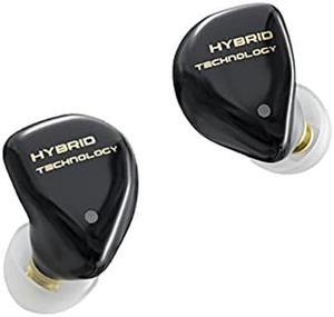 CCA CC1 TWS Bluetooth 5.2 HiFi Stereo in-Ear Earphones, 1BA+1DD Hybrid Dual Drive Lightweiht True Wireless Headsets/Headphones/Earbuds for Sports/Workout/Game (Black)