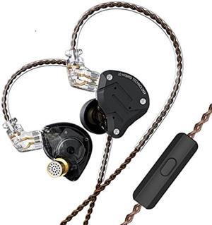YINYOO KZ ZS10 Pro Professional in Ear Monitor Earphones with 4BA 1DD Driver, HiFi Metal KZ Headphones with Stainless Steel Faceplate Wired Earbuds Immersive Sound, 0.75mm 2pins Cable - Matte Black