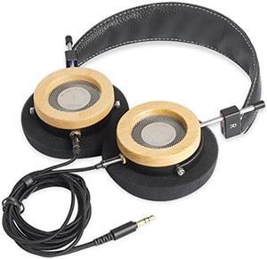 okcsc Open-Back Stereo Headset Maple Wooden Shell HiFi Headphones Professional 40mm Driver with 3.5mm Replacement Cable Vintage Headset Wired On-Ear Design Headphones for Music Audiophile
