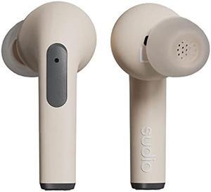 Sudio N2 Pro True Wireless Bluetooth in-Ear Earbuds with ANC - Multipoint Connection, IPX4 Water Resistant, USB-C and Wireless Charging, Microphone, 30h Play Time with Charging Case (Sand)